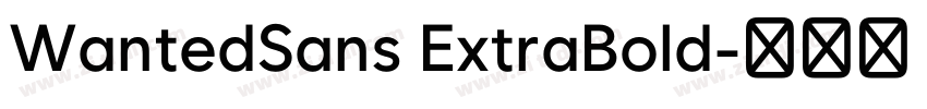 WantedSans ExtraBold字体转换